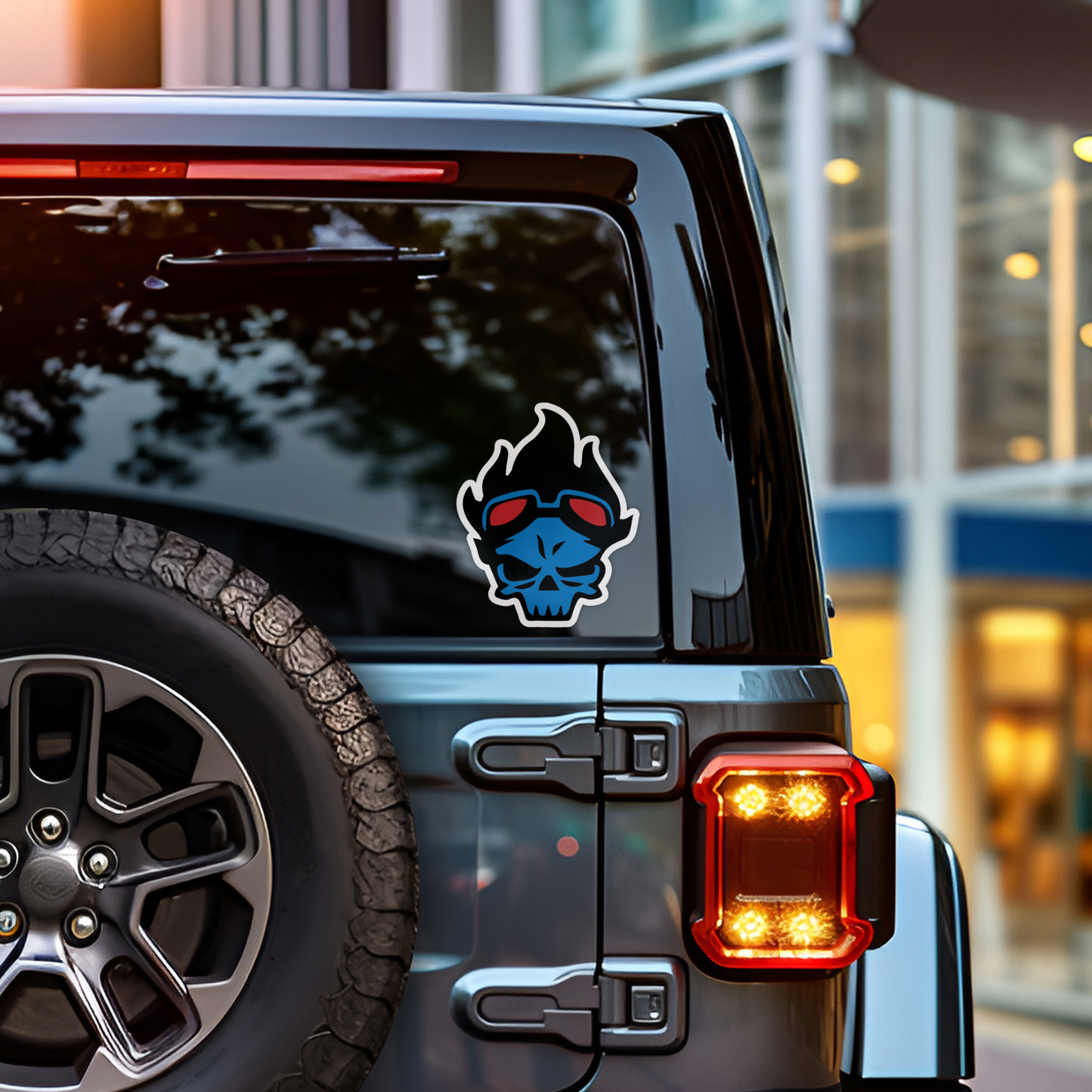 Blue Skull Sticker Meme - Vinyl, Die-cute, Waterproof & Weatherproof Removable Decal