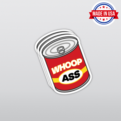 Can of Whoop Ass - Funny Sticker