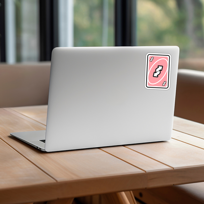 Funny Sarcasm Sticker - Pink Twisted Card