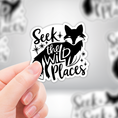 Outdoor Adventure Sticker "Seek the Wild Places" Fox