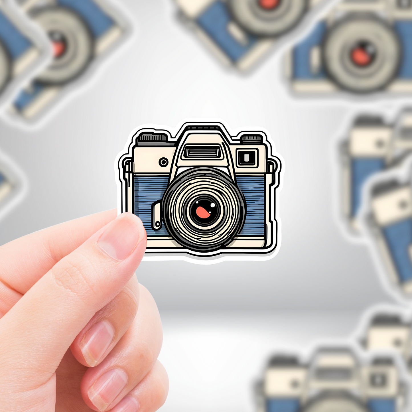 Realistic Camera Cartoon Sticker - For Art & Photographers