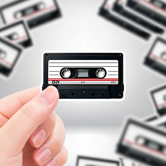 Realistic Cassette Sticker - Awesome Sticker for Old Fashion Music Fans of the 1980s'