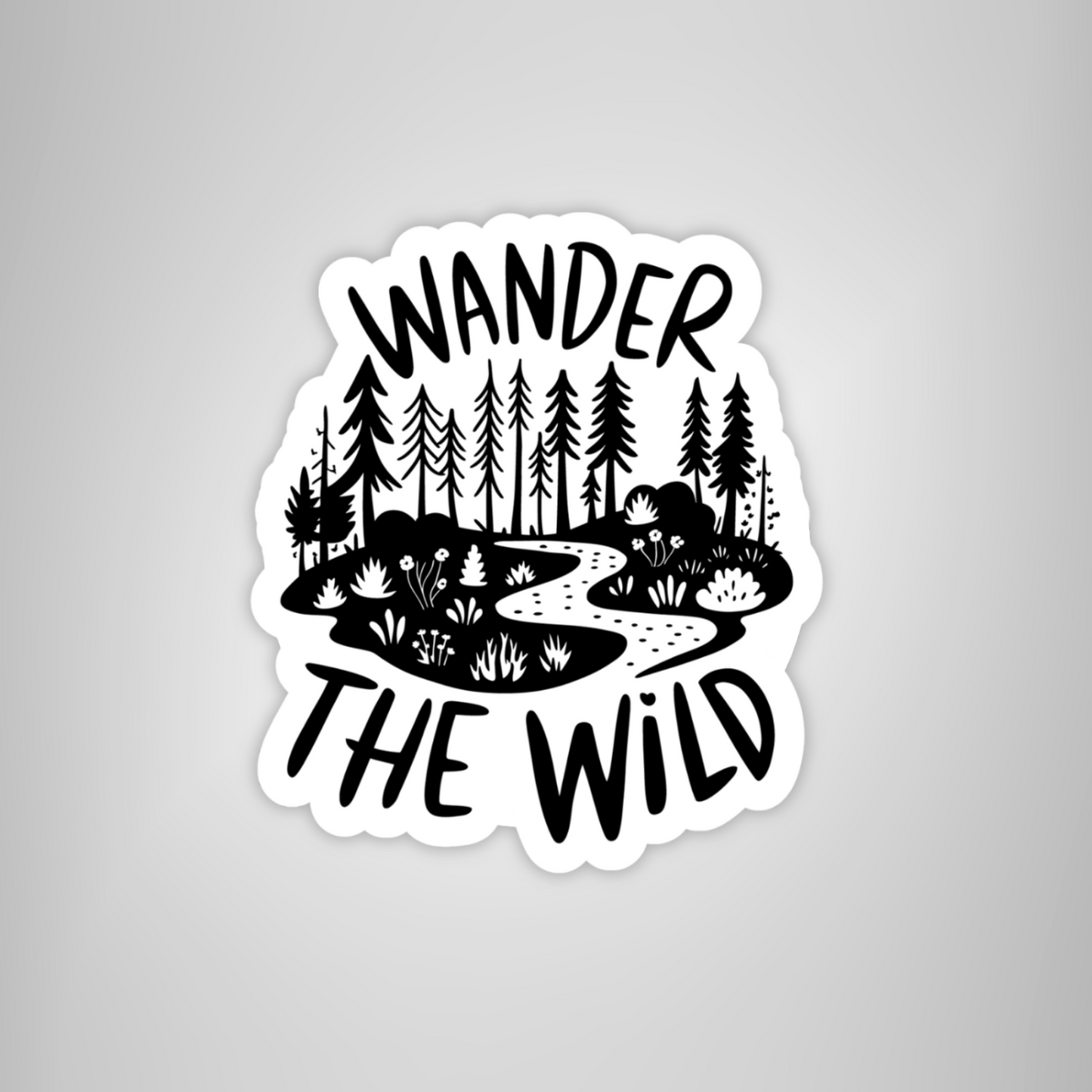 Outdoor Sticker "Wander the Wild" Adventure Seeker Sticker