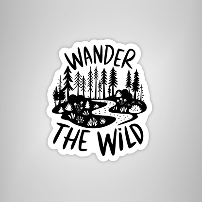 Outdoor Sticker "Wander the Wild" Adventure Seeker Sticker