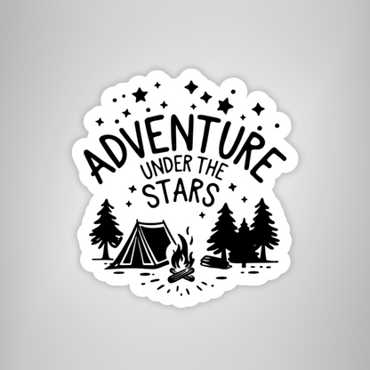 Sticker "Adventure Under the Stars" for Camping & Outdoor or Adventure Enthusiasts