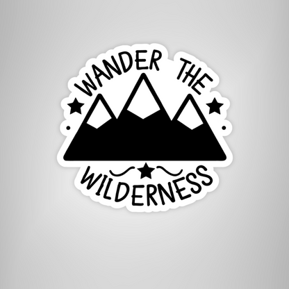 Mountain Sticker "Wander the Wilderness" for Adventure Seekers