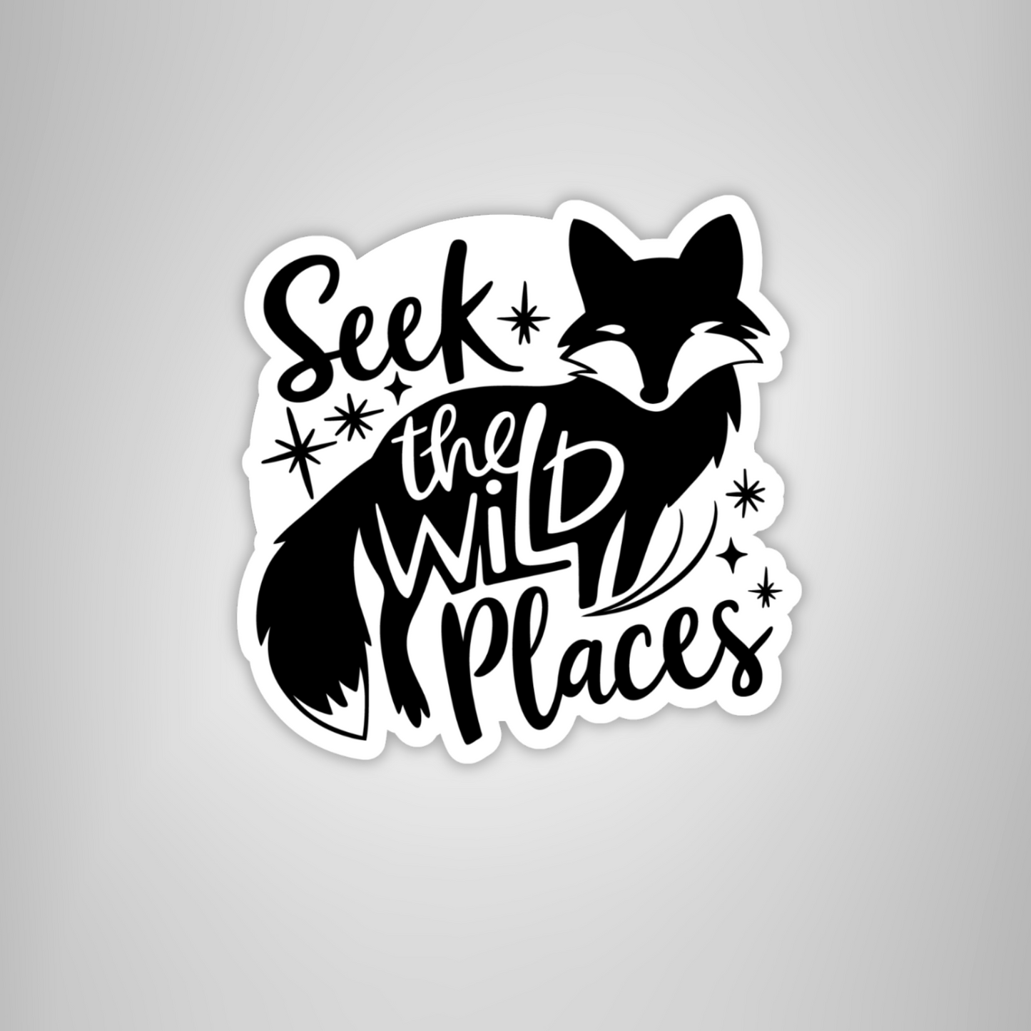 Outdoor Adventure Sticker "Seek the Wild Places" Fox