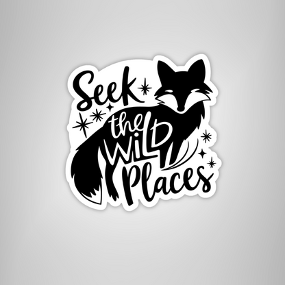 Outdoor Adventure Sticker "Seek the Wild Places" Fox