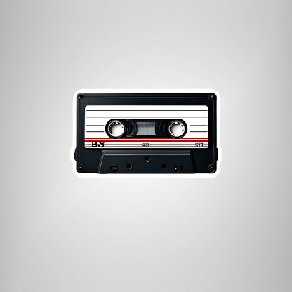 Realistic Cassette Sticker - Awesome Sticker for Old Fashion Music Fans of the 1980s'