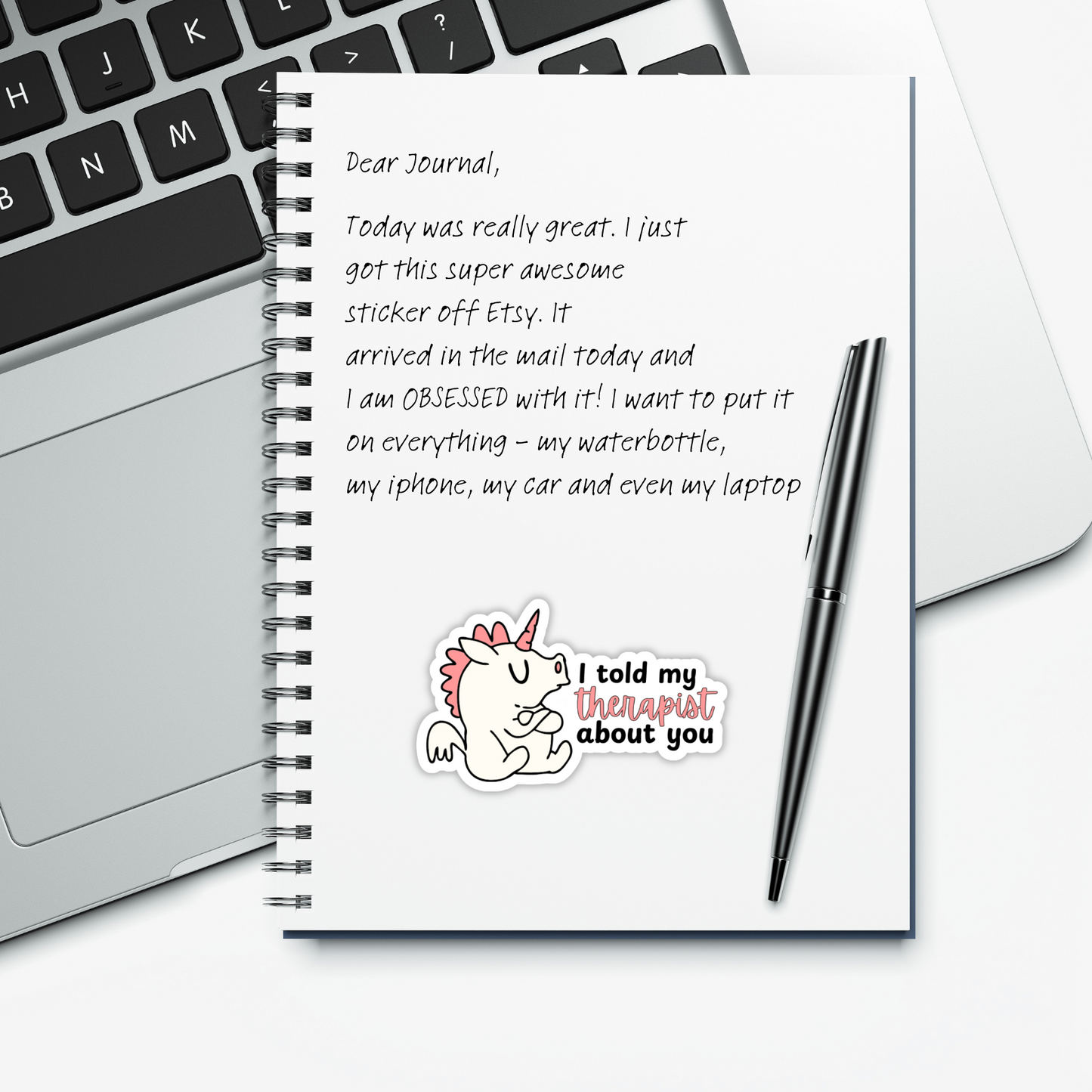 Pouty Unicorn "I Told My Therapist About You" Sticker